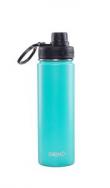 Drinco - Stainless Steel Water Bottle | Double Wall Vacuum Insulated Water Bottle | Perfect for Traveling Camping with Spout Lid | Aqua | BPA Free | 20 oz